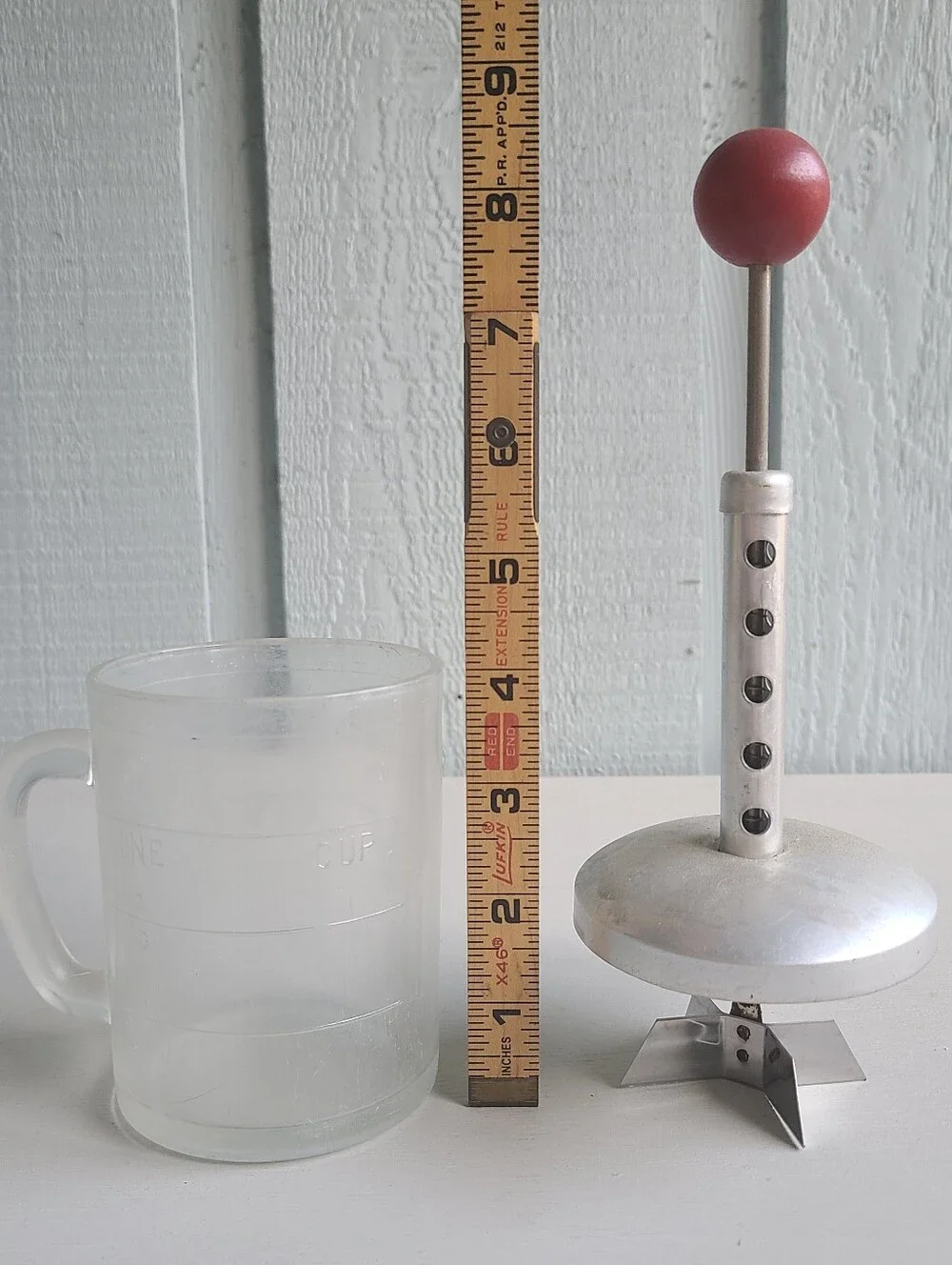 Vintage Anchor Hocking Food Chopper with Measuring Cup Base